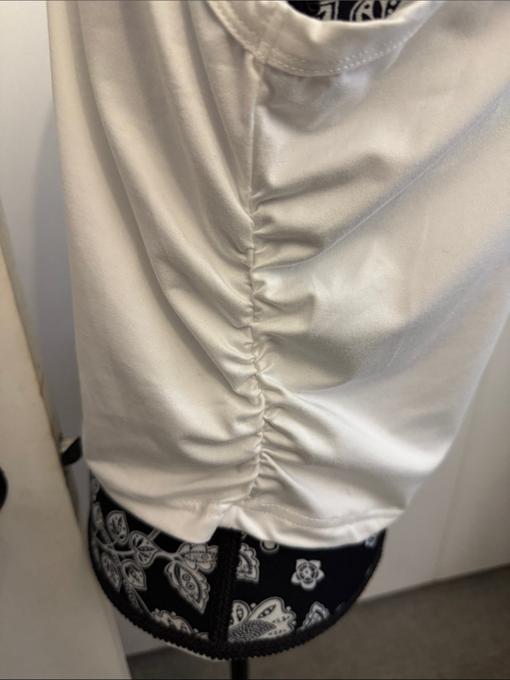 Bundle of Three SHEIN Ruched Side Tank Tops White, Black, Brown - Picture 3 of 7